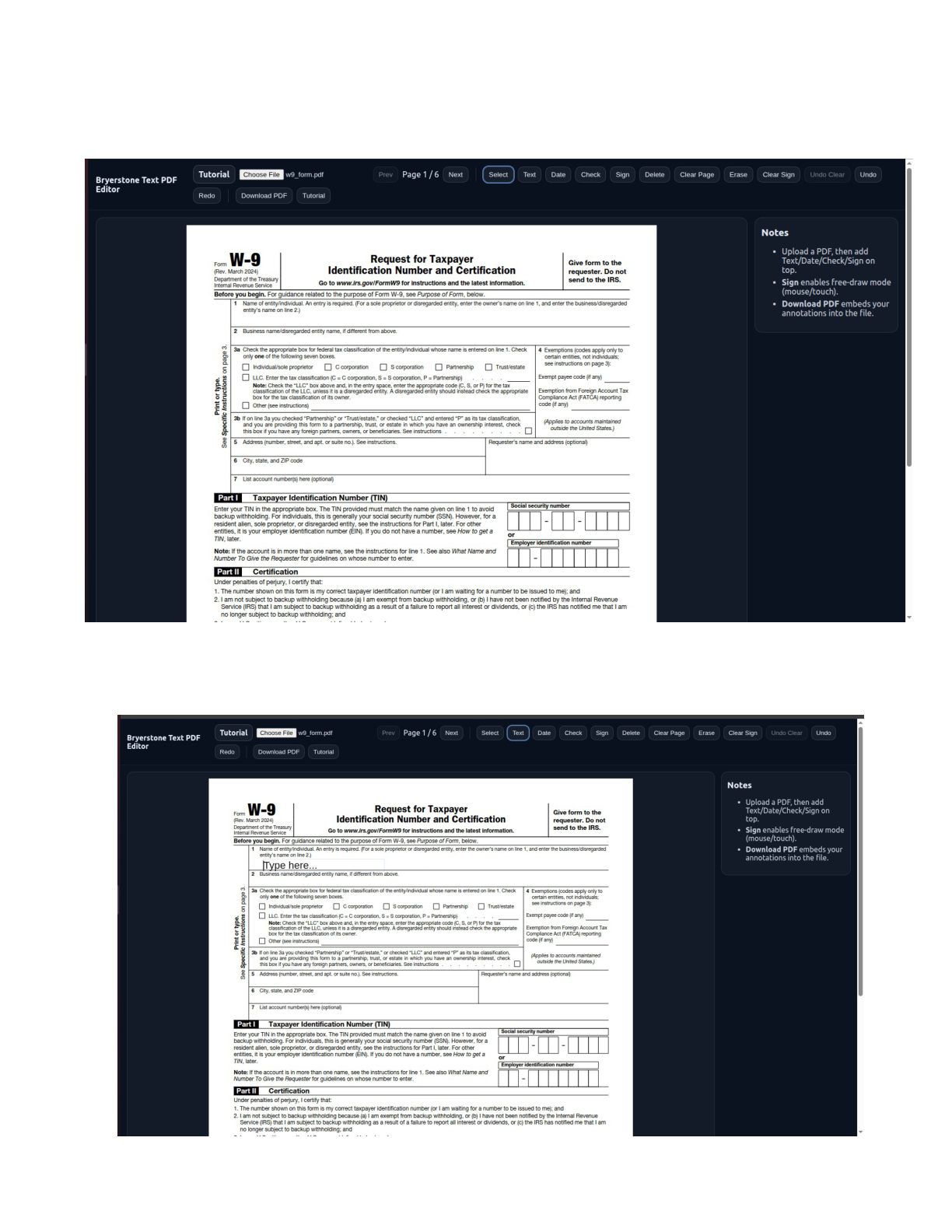 Add text and date to the PDF
