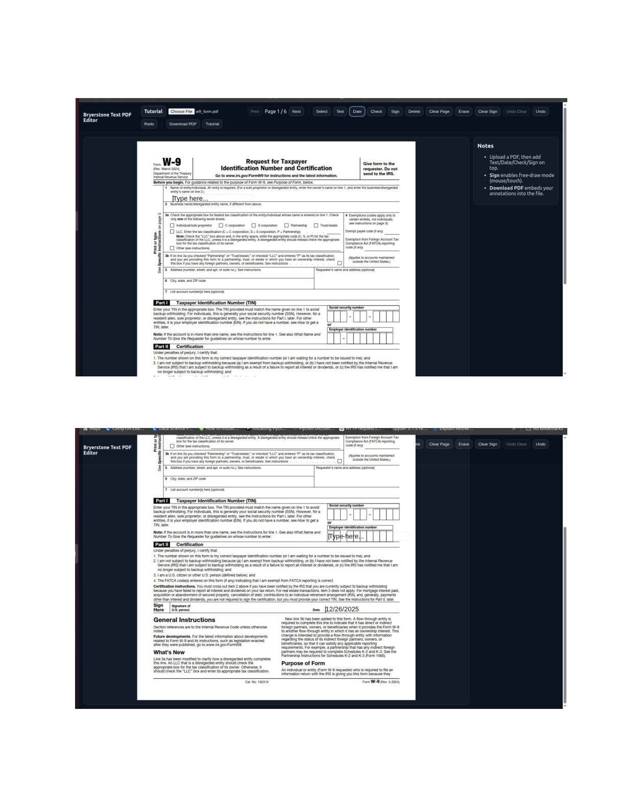 Additional text and date example
